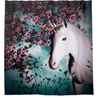 Rideau en douche de licorne