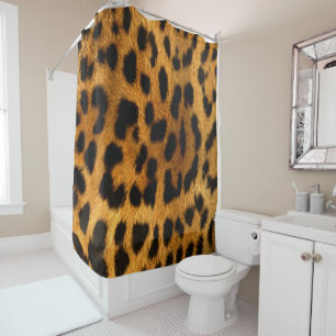 Rideau en douche de peau de léopard de Faux