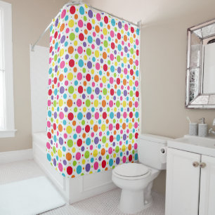 Rideau en douche de pois