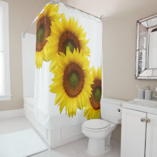 Rideau en douche de tournesol de jour ensoleillé