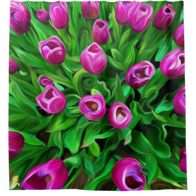 Rideau en douche de tulipes (Devant)