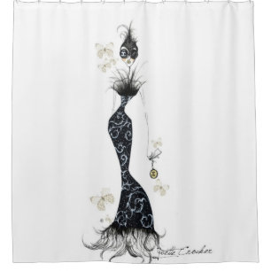 Rideau en douche d'illustration de haute couture
