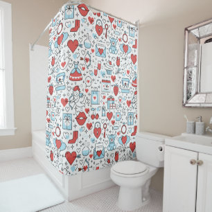 Rideau en douche du motif de Valentine