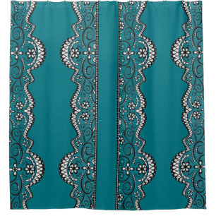 rideau en douche élégant turquoise de panneau no
