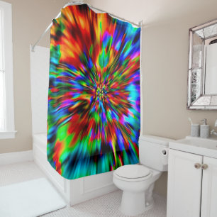 Rideau en douche fait sur commande de colorant de