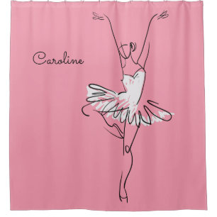Rideau en douche fait sur commande de nom et de