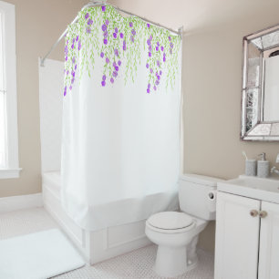 Rideau en douche fleurissant de glycines