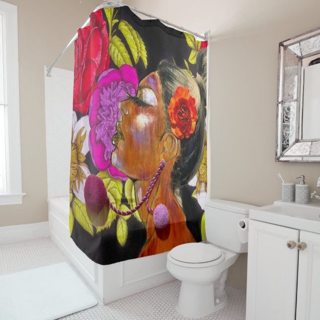 Rideau en douche floral de HAUSSE et d'éclat (En situation)