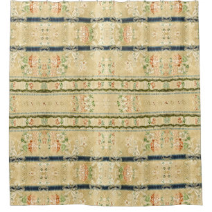 Rideau en douche floral de tissu brodé de cru