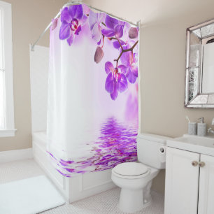 Rideau en douche lilas pourpre d'orchidée