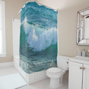 Rideau en douche nautique, océan de bord de mer d