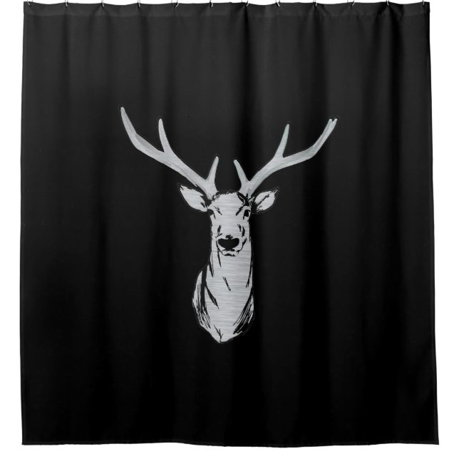 Rideau en douche noir de cerfs communs (Devant)