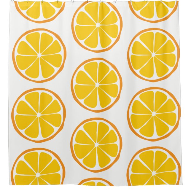 Rideau en douche orange d'agrume d'été (Devant)