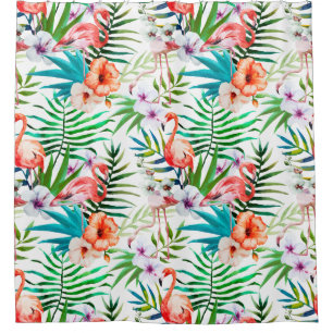 Rideau en douche tropical de ketmie de Flamant