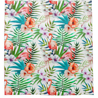 Rideau en douche tropical de ketmie de Flamant