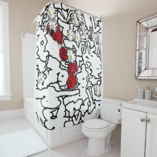 Rideau en douche unique