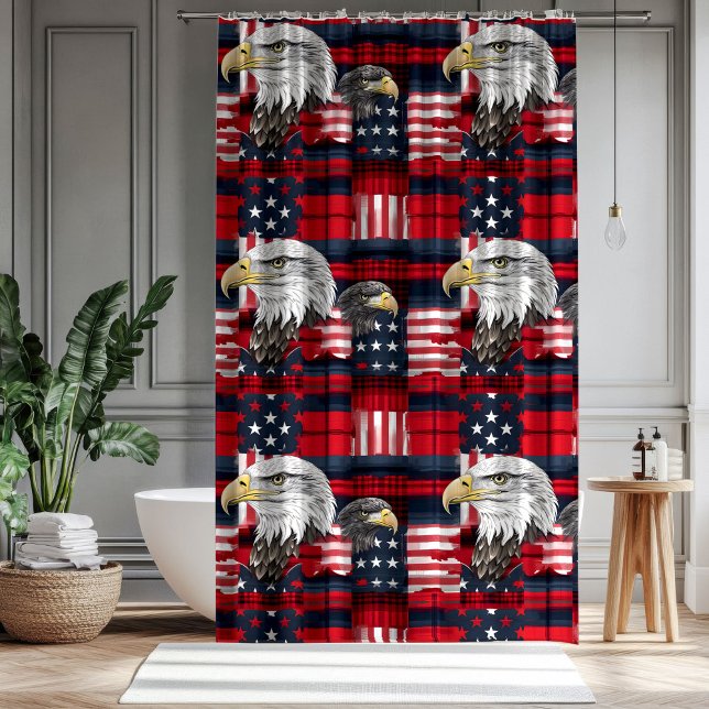 Rideau Fierté Américaine Aigle & Drapeau Accueil T (American Pride Curtain Eagle & Flag Home Touch)