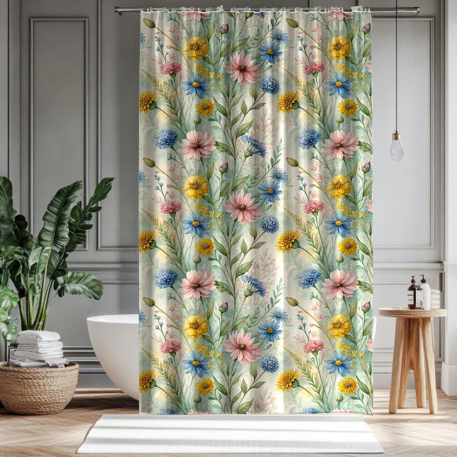 Rideau Fleur Sauvage Pastel Cadeau de Maison pour  (Anniversary Home Gift Pastel Wildflower Curtain)
