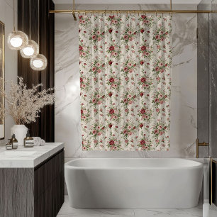 Rideau Floral Vintage Style Salle de Bain Pâtes Do