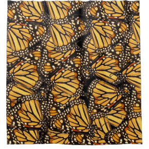 Rideau jaune et noir en papillon abstrait en