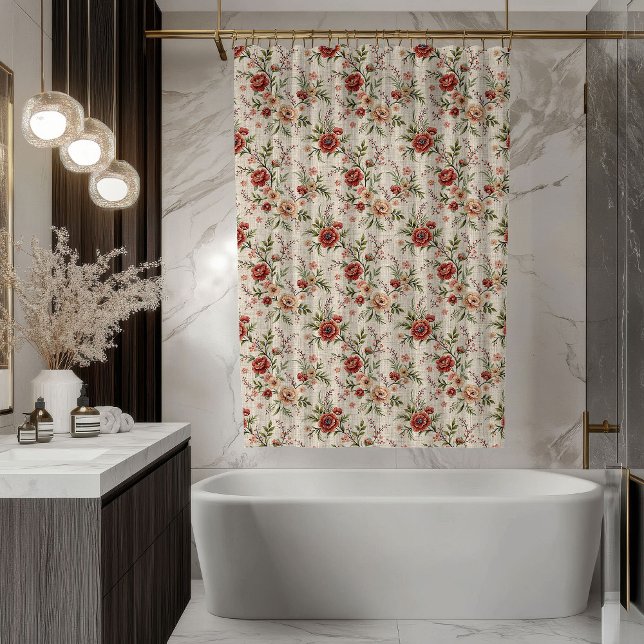 Rideau Pastel Romantique Shabby Chic Fleurie (Romantic Pastel Curtain Shabby Chic Bloom Design)