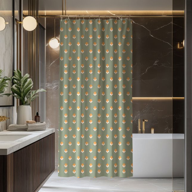 Rideau Vert Pastel Groovy Accent Floral des Années (Pastel Green Curtain Groovy 70s Floral Accent)