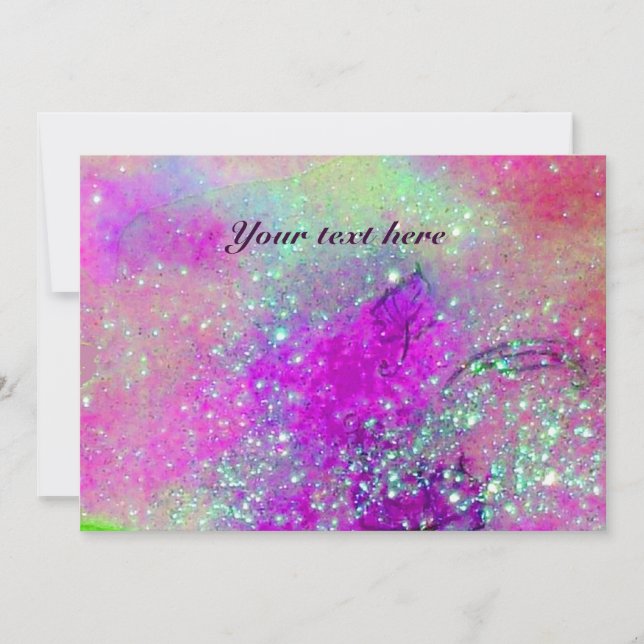 RIDEAUX CHEVAUX EN NUIT, Bleu pourpre, Étincelles  (Devant)