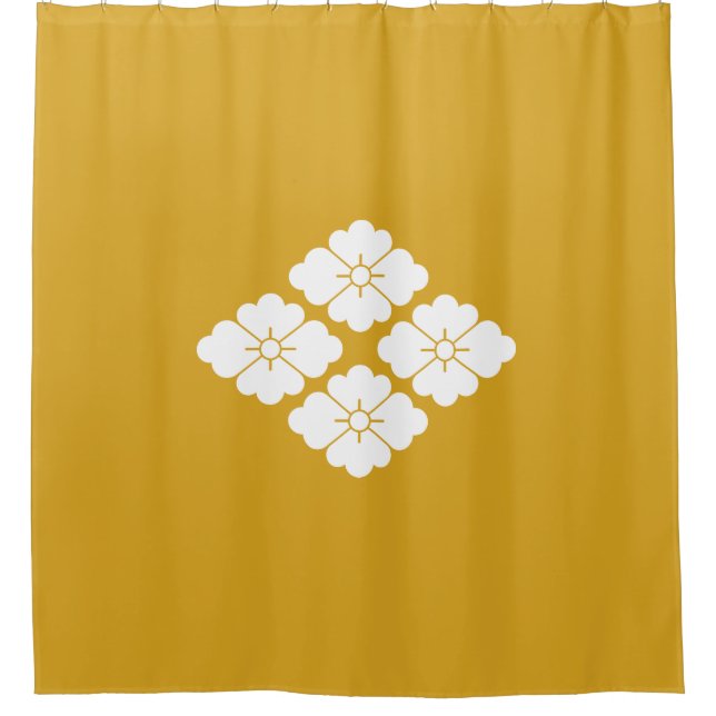 RIDEAUX DE DOUCHE 四つ花菱 (Devant)