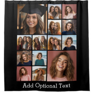 Rideaux De Douche 14 Photo Instagram Collage - peut changer d'arrièr