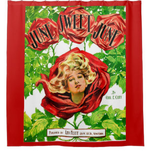 Rideaux De Douche 1908 Juin Sweet Juin feuille musique couverture im