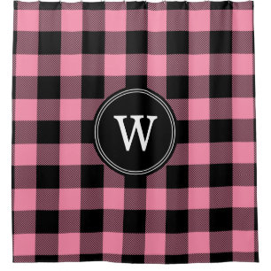 Rideaux De Douche 1I Arrondi - Buffalo Plaid 2X Frame mince