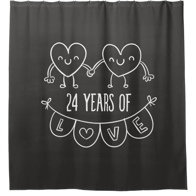 Rideaux De Douche 24e Anniversary Poison de Chalk Hearts (Devant)
