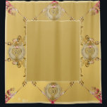 Rideaux De Douche 50e/1er Anniversaire du Mariage d'Ocre d'or<br><div class="desc">Vous cherchez le rideau de douche 50e ou 1er anniversaire de mariage? Alors peut-être qu'une belle couleur ocre dorée,  une répétition ornée et un graphisme en pierres précieuses sera juste ce qu'il faut leur donner LES DEUX!</div>