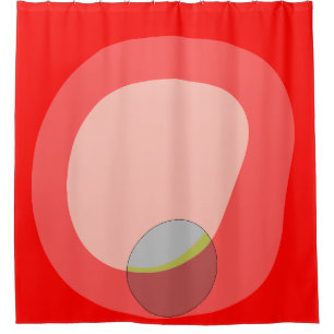 Rideaux De Douche 615 Abstrait rouge