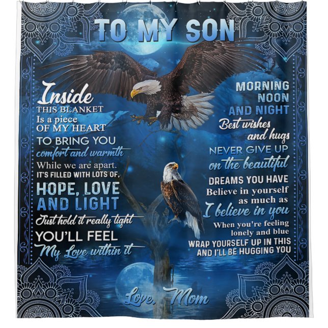 Rideaux De Douche À Mon Fils Cadeau Anniversaire, Cadeau À Mon Bébé  (Devant)