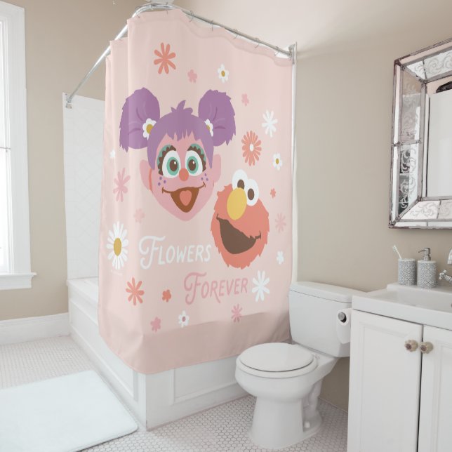 Rideaux De Douche Abby Cadabby & Elmo | Fleurs pour toujours (En situation)