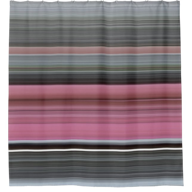 Rideaux De Douche Abstract #1: Rose et grey (Devant)