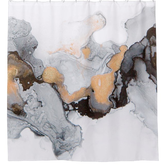 Rideaux De Douche Abstract ink and acrylic background. Trend 2018. L (Devant)