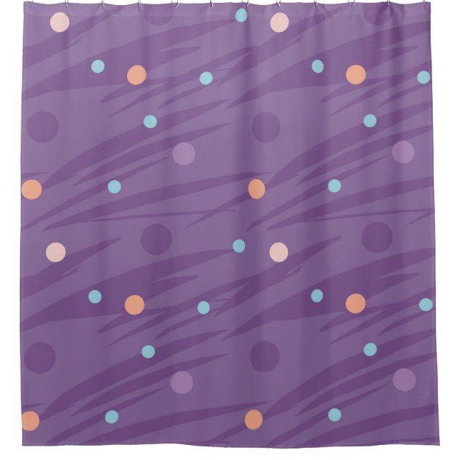 Rideaux De Douche Abstract seamless purple pattern with circles and  (Devant)