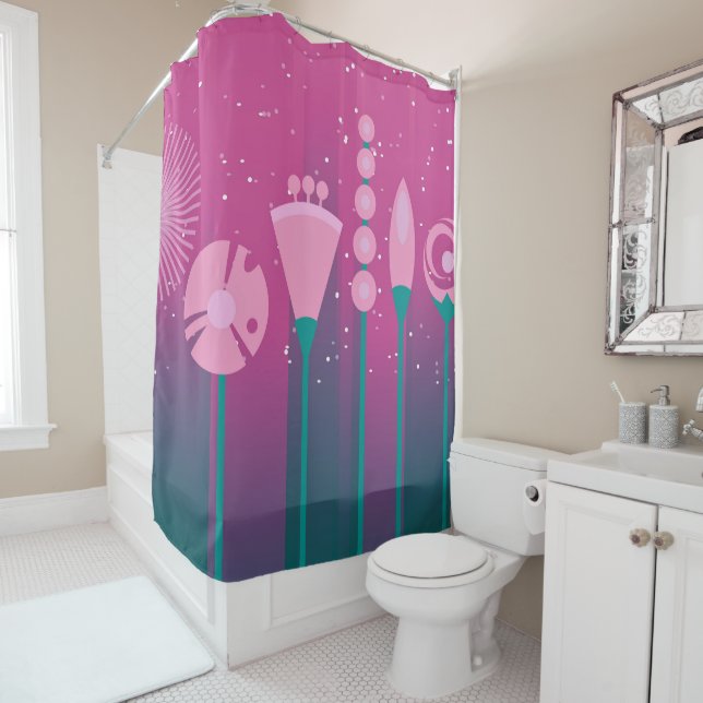 Rideaux De Douche Abstrait (En situation)