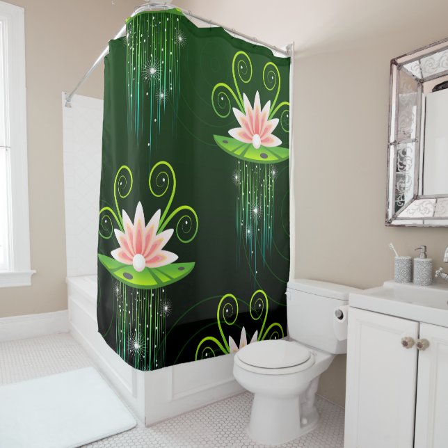 Rideaux De Douche Abstrait (En situation)