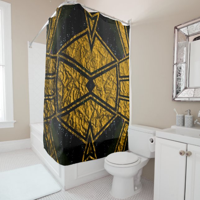 Rideaux De Douche Abstrait #715 (En situation)
