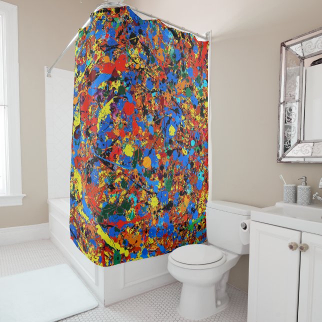 Rideaux De Douche Abstrait #744 Veronica (En situation)