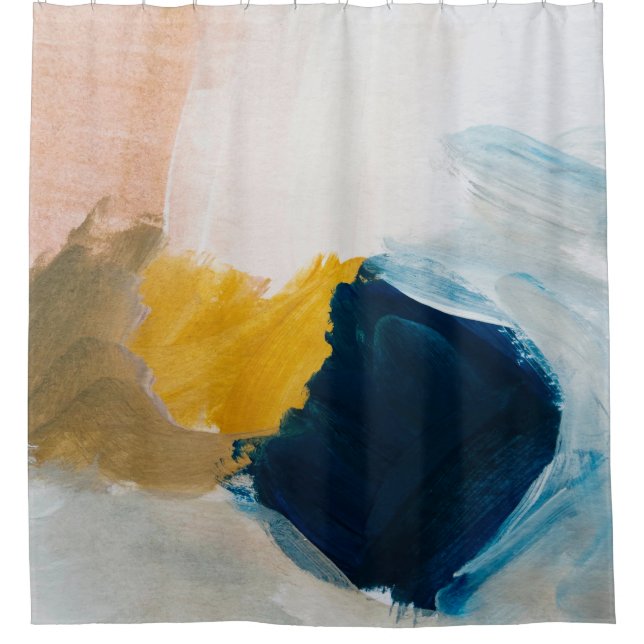 Rideaux De Douche Abstrait arrière - plan d'art moderne. Peinture gr (Devant)