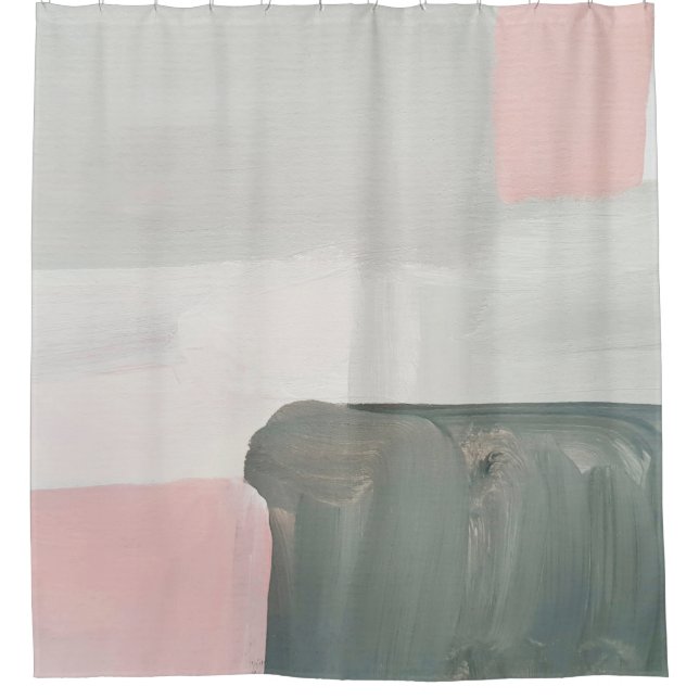 Rideaux De Douche Abstrait arrière - plan d'art moderne. Peinture ro (Devant)