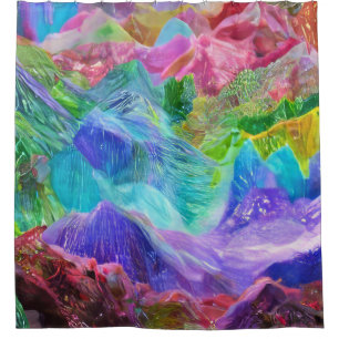 Rideaux De Douche Abstrait de Crystal Mountain
