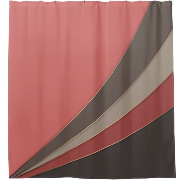 Rideaux De Douche Abstrait imprimé simple géométrique moderne (Devant)