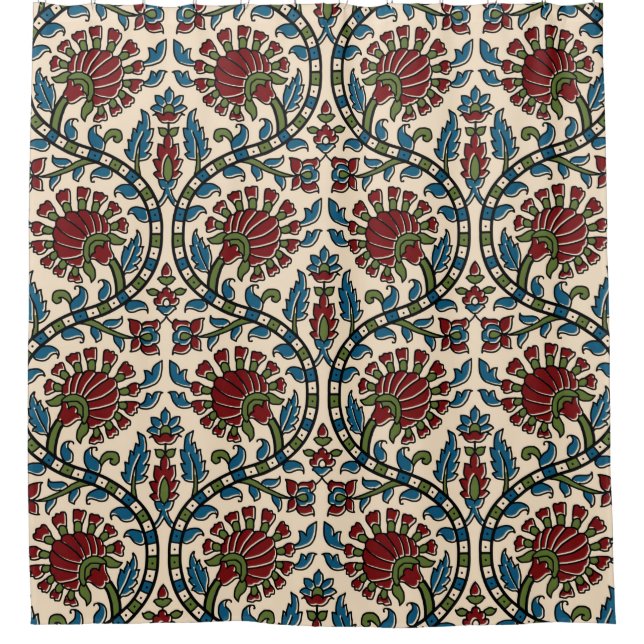 Rideaux De Douche abstrait main maxi imprimer design arrière - plan (Devant)