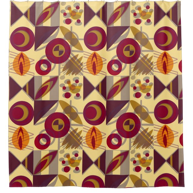 Rideaux De Douche Abstrait moderne coloré (Devant)