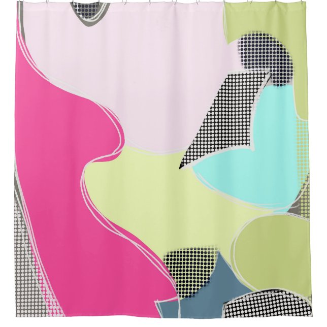 Rideaux De Douche Abstrait moderne minimalistyk bocho motif (Devant)